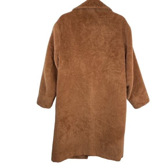 Aritzia Babaton Stedman Alpaca Wool Blend Teddy Coat Brown Size 1 - Picture 10 of 10